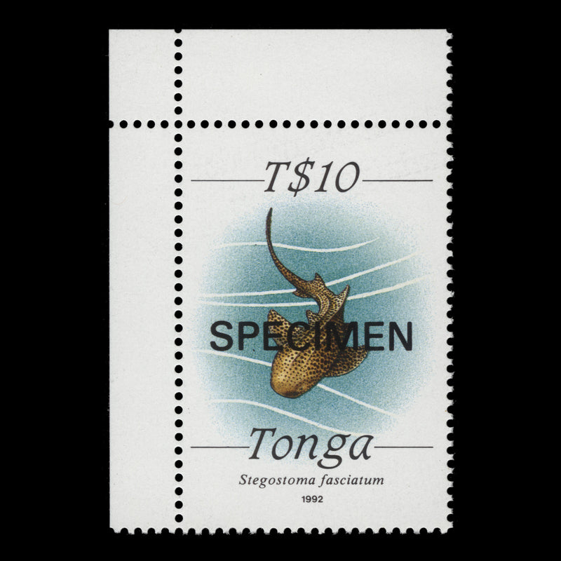 Tonga 1992 (MNH) T$10 Variegated Shark SPECIMEN single