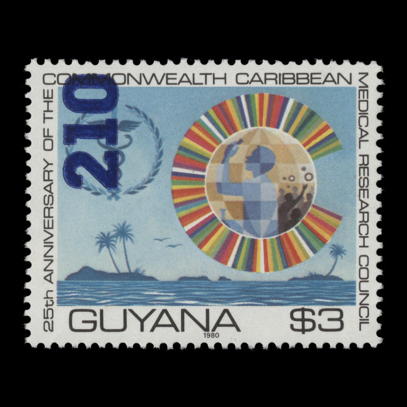 Guyana 1982 (MNH) 210c/$3 Medical Research surcharge down