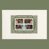 Samoa 1974 Christmas imperf proof miniature sheet