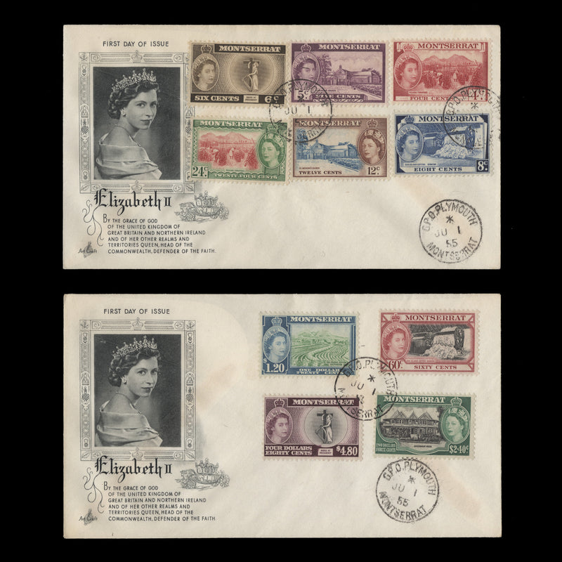 Montserrat 1955 (FDC) Definitives