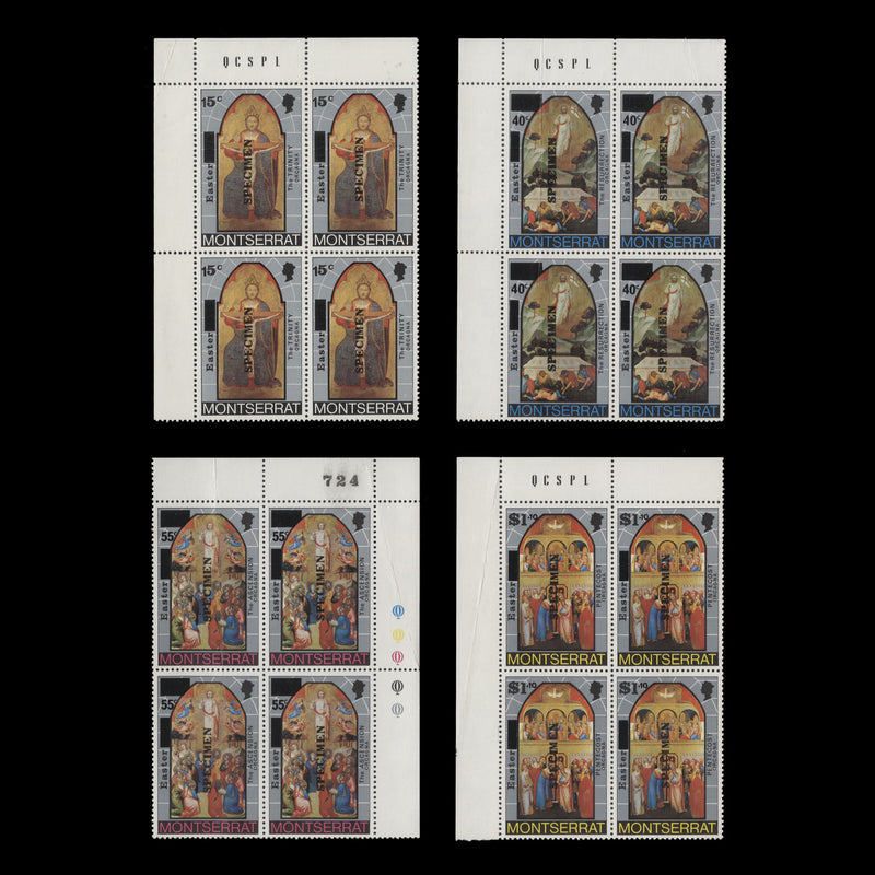 Montserrat 1976 (MNH) Easter SPECIMEN blocks