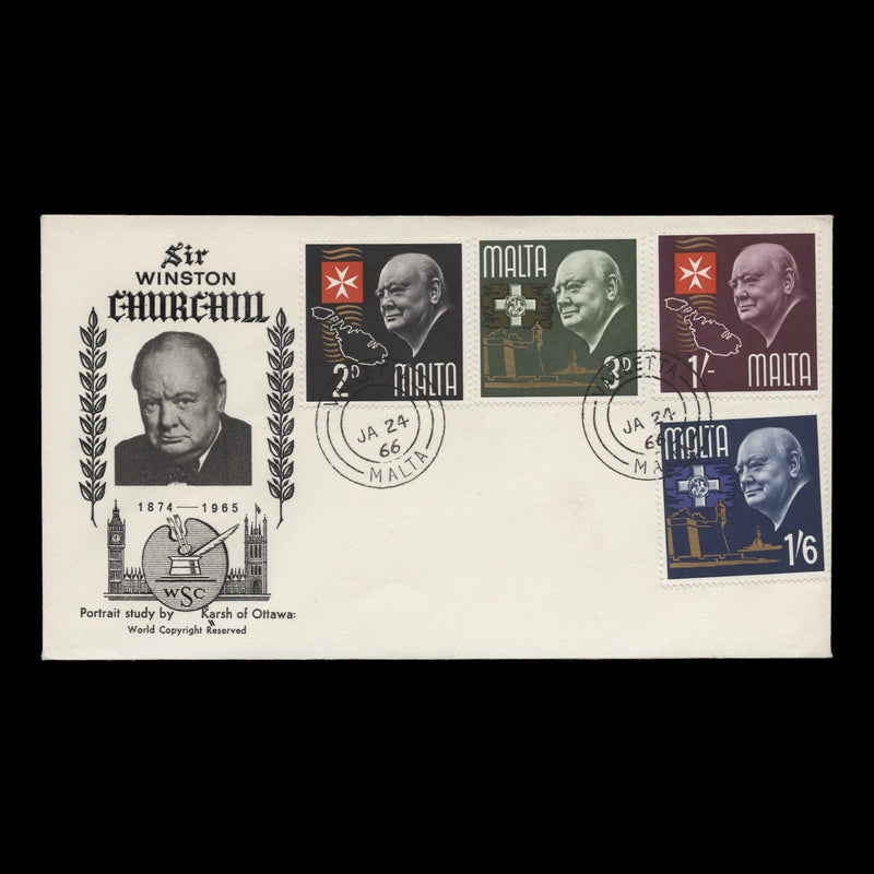 Malta 1966 (FDC) Churchill Commemoration