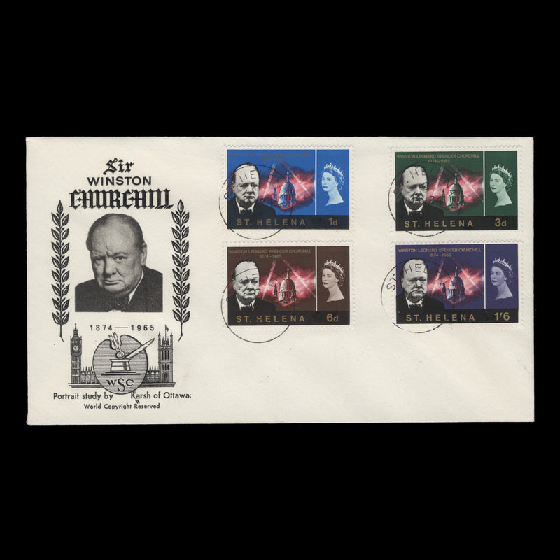 Saint Helena 1966 (FDC) Churchill Commemoration