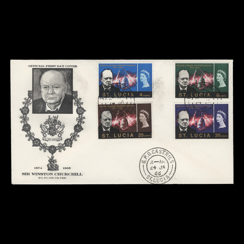 Saint Lucia 1966 (FDC) Churchill Commemoration