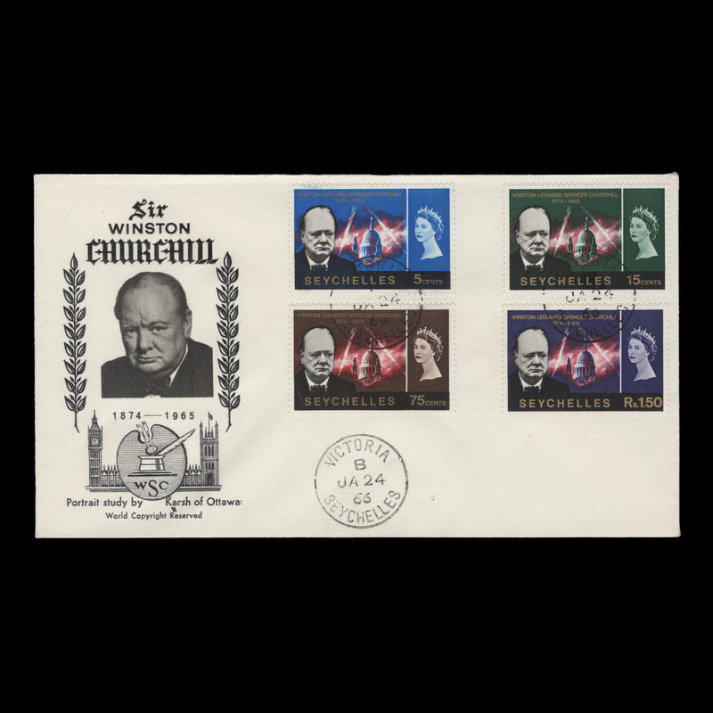 Seychelles 1966 (FDC) Churchill Commemoration