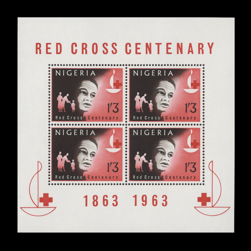 Nigeria 1963 (MNH) Red Cross Centenary miniature sheet