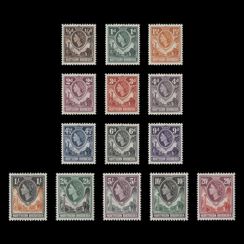 Northern Rhodesia 1953 (MNH) Queen Elizabeth II Definitives