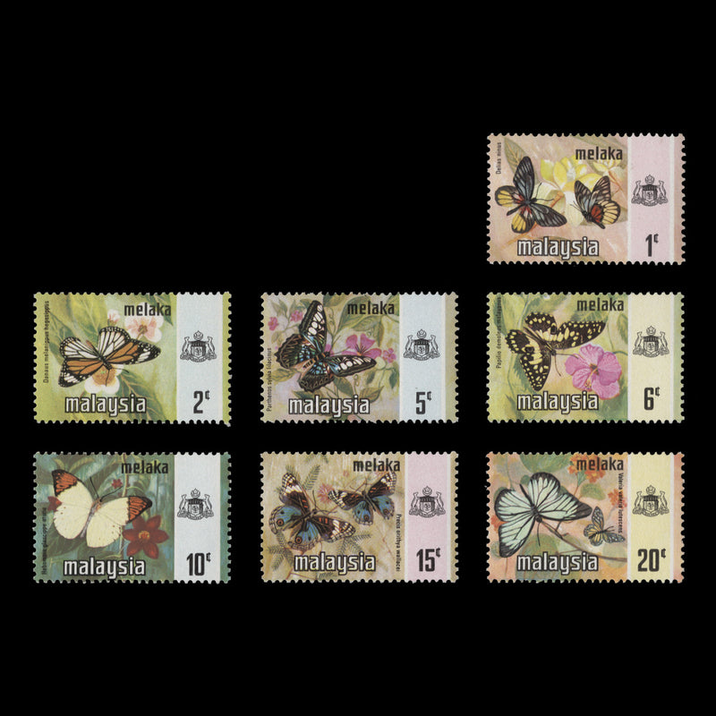 Melaka 1971 (MLH) Butterflies definitives, litho