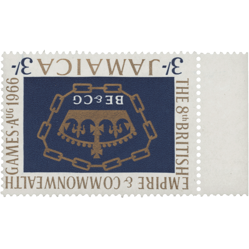 Jamaica 1966 (Variety) 3s Empire & Commonwealth Games, inverted watermark