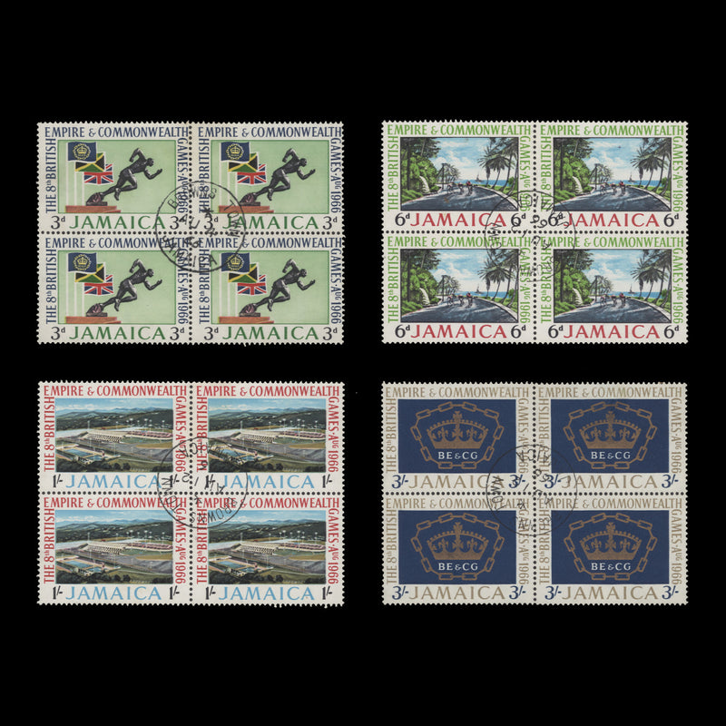 Jamaica 1966 (Used) Empire & Commonwealth Games blocks