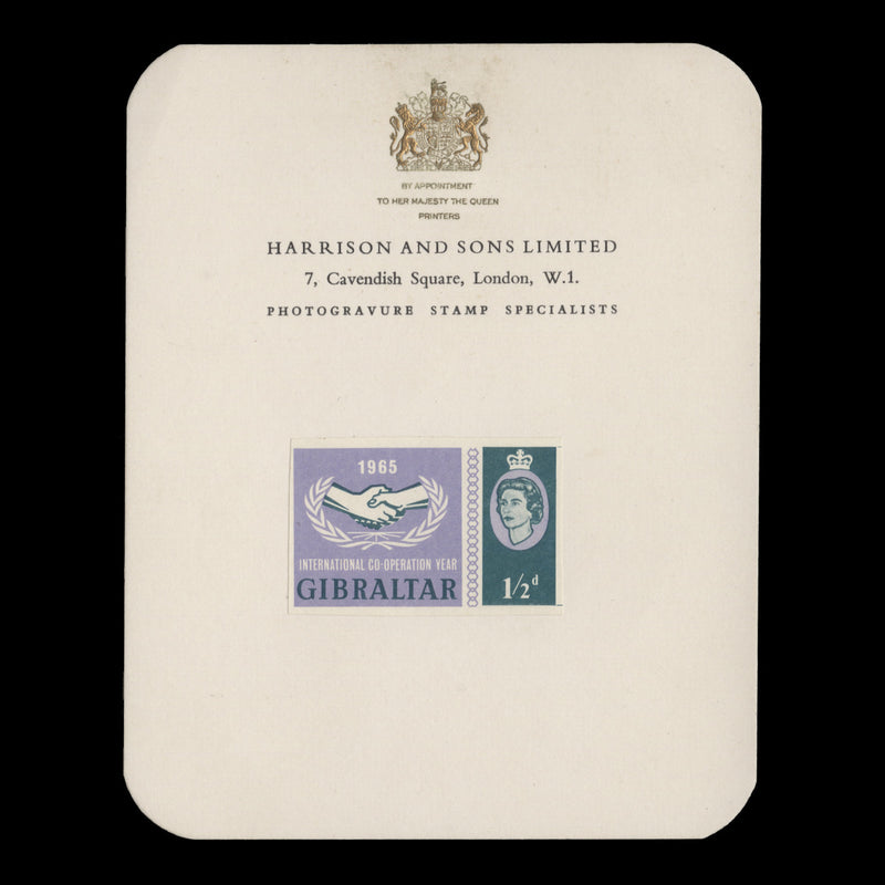 Gibraltar 1965 (Proof) International Cooperation Year presentation cards