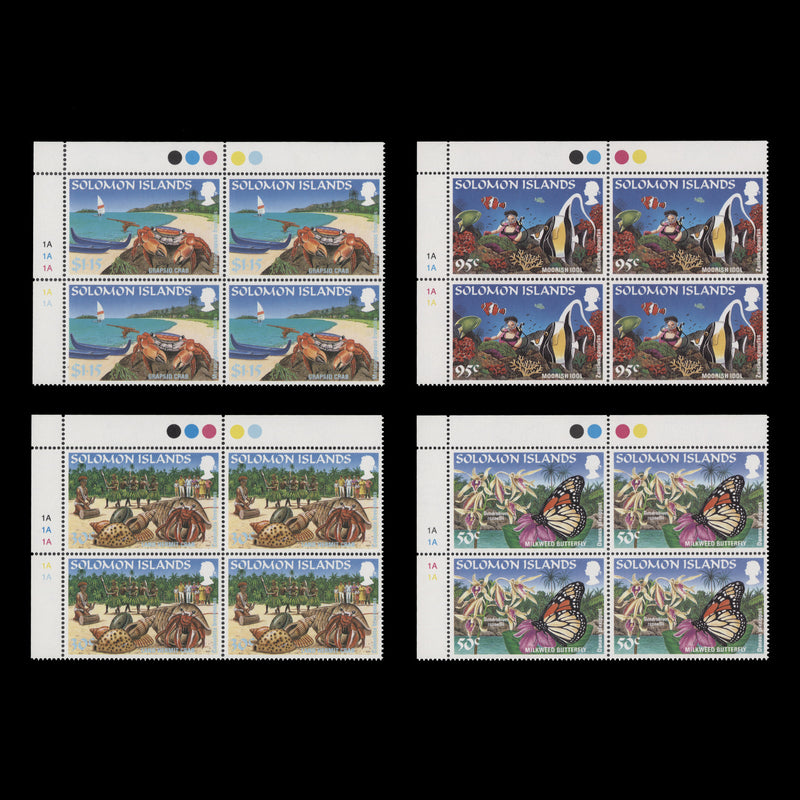 Solomon Islands 1995 (MNH) Visit South Pacific Year plate blocks