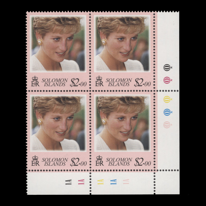 Solomon Islands 1998 (MNH) $2 Diana Commemoration plate block