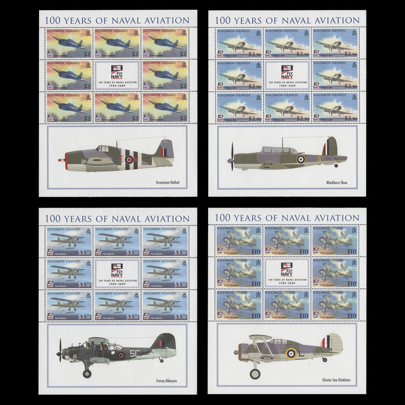 Solomon Islands 2009 (MNH) Naval Aviation Anniversary sheetlets