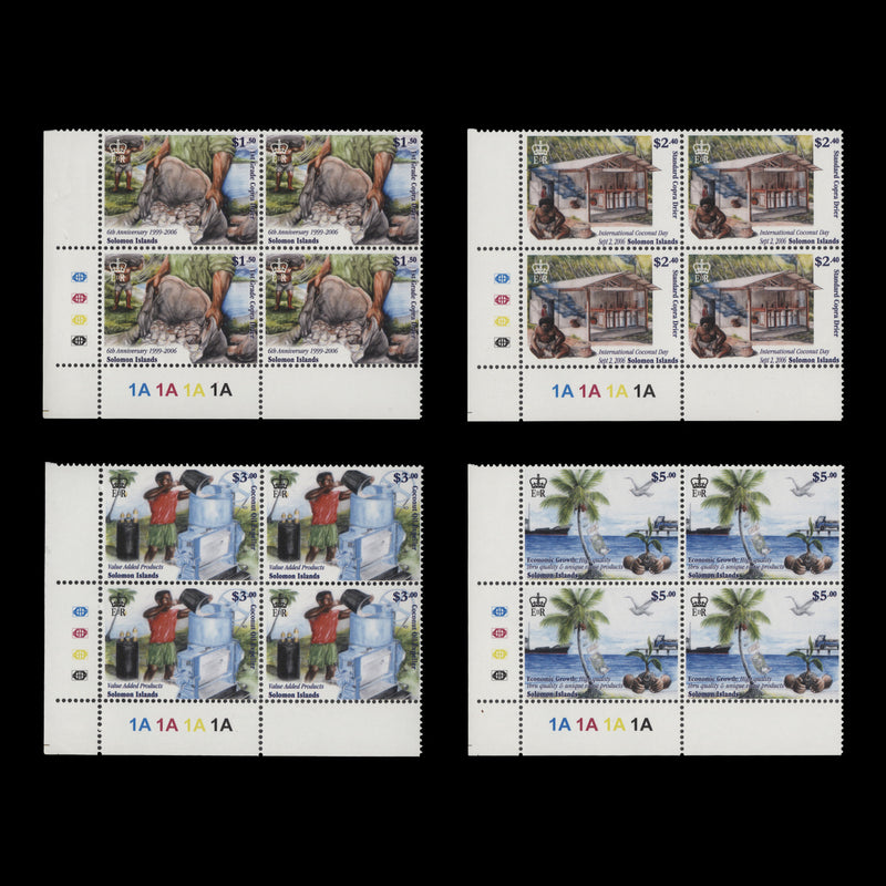 Solomon Islands 2006 (MNH) International Coconut Day plate blocks