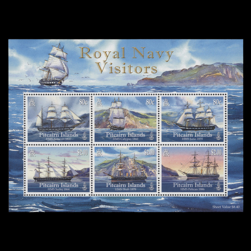 Pitcairn Islands 2009 (MNH) Royal Navy Visitors miniature sheet