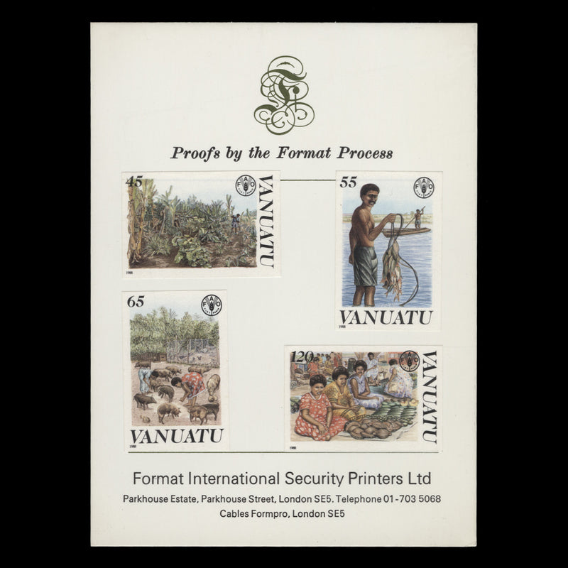 Vanuatu 1988 Food and Agriculture Organisation imperf proofs