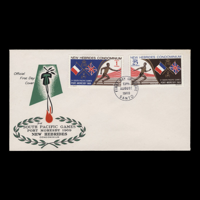 New Hebrides 1969 (FDC) South Pacific Games, SANTO