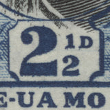 Tonga 1897 (Variety) 2½d King George II missing fraction bar, sideways watermark