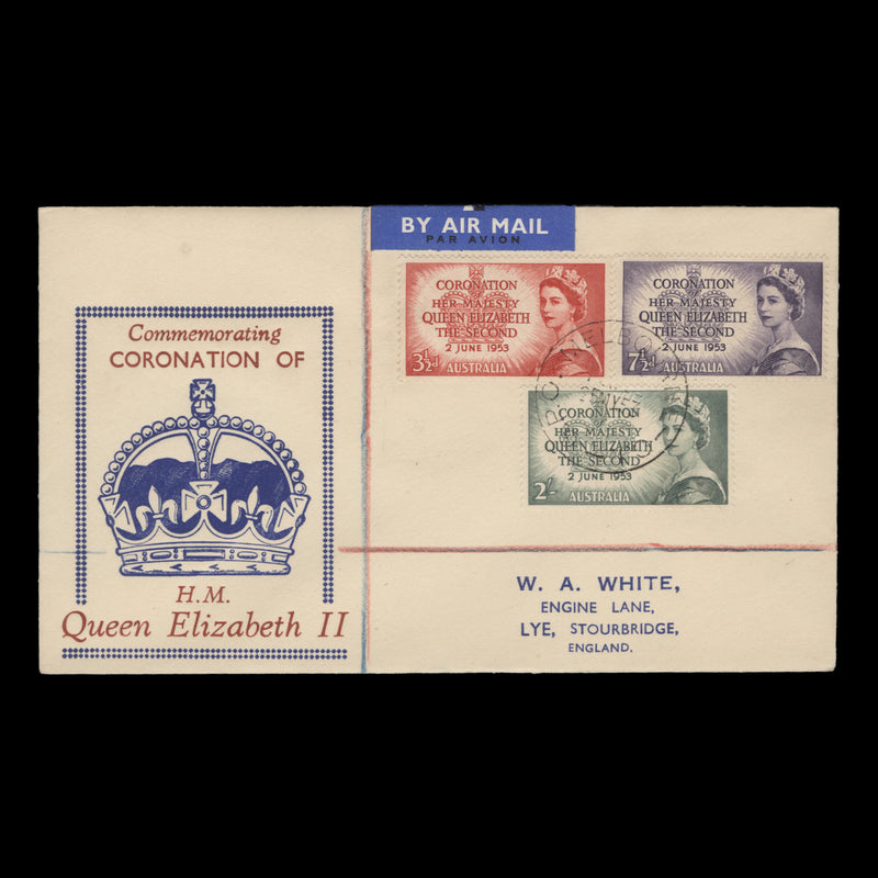 Australia 1953 Coronation first day cover, MELBOURNE