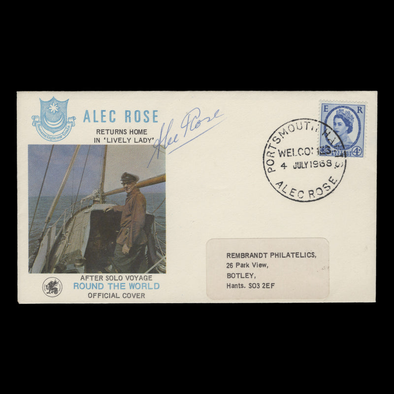 Great Britain 1968 Alec Rose signed commemorative cover