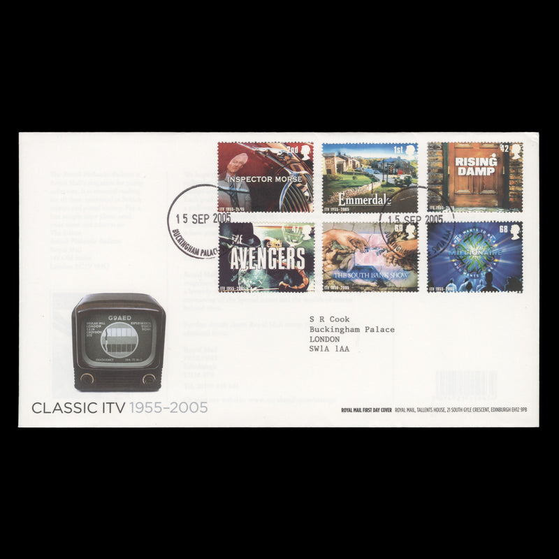 Great Britain 2005 Classic ITV first day cover, BUCKINGHAM PALACE