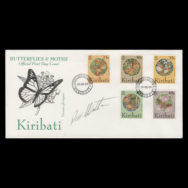 Kiribati 1994 Butterflies & Moths first day cover signed by designer