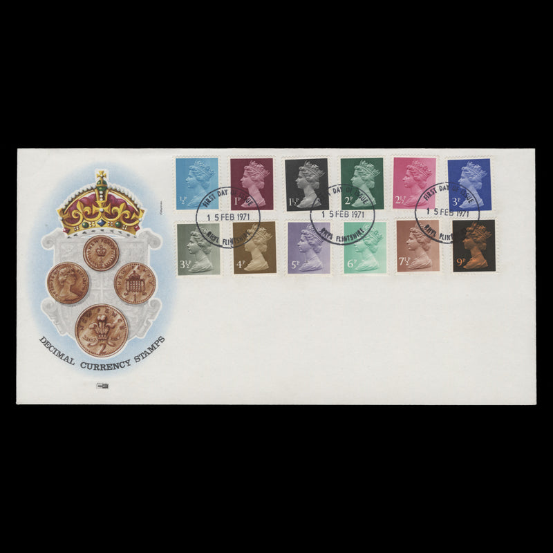 Great Britain 1971 Definitives first day cover, RHYL