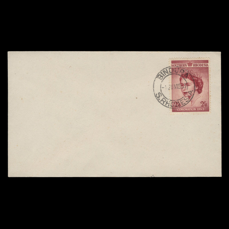 Southern Rhodesia 1953 (FDC) 2s6d Coronation, BINDURA