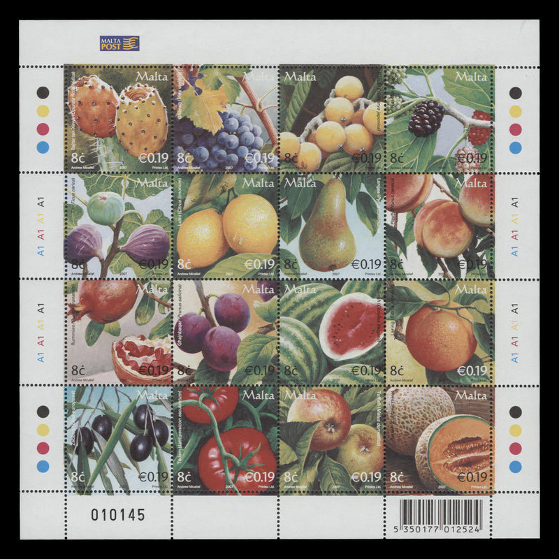 Malta 2007 (MNH) Fruit sheetlet