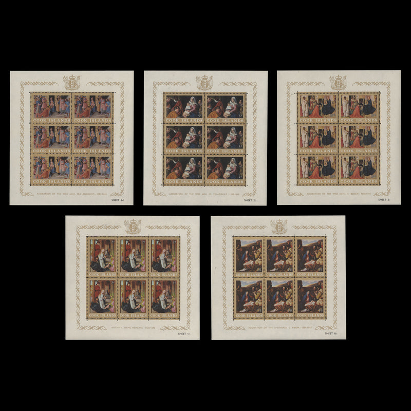 Cook Islands 1966 (MNH) Christmas sheetlets, perf 13 x 14½