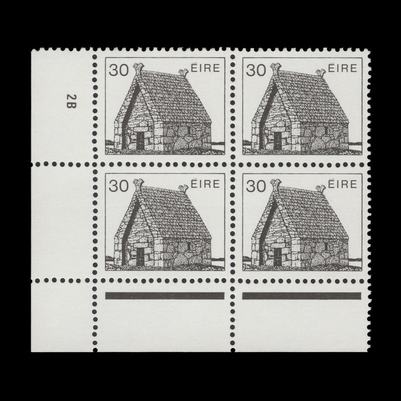 Ireland 1987 (MNH) 30p St MacDara's Church cylinder 2B block, chalky paper