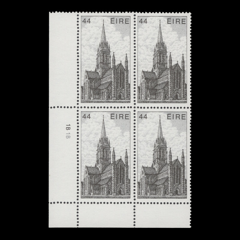 Ireland 1985 (MNH) 44p Killarney Cathedral cylinder 1B–1B block, chalky paper