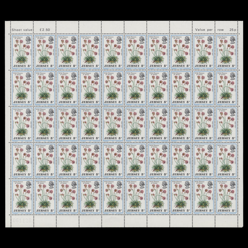 Jersey 1972 (MNH) Wild Flowers sheets