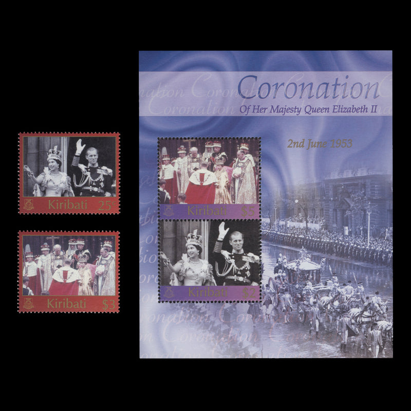 Kiribati 2003 (MNH) Coronation Anniversary set and miniature sheet