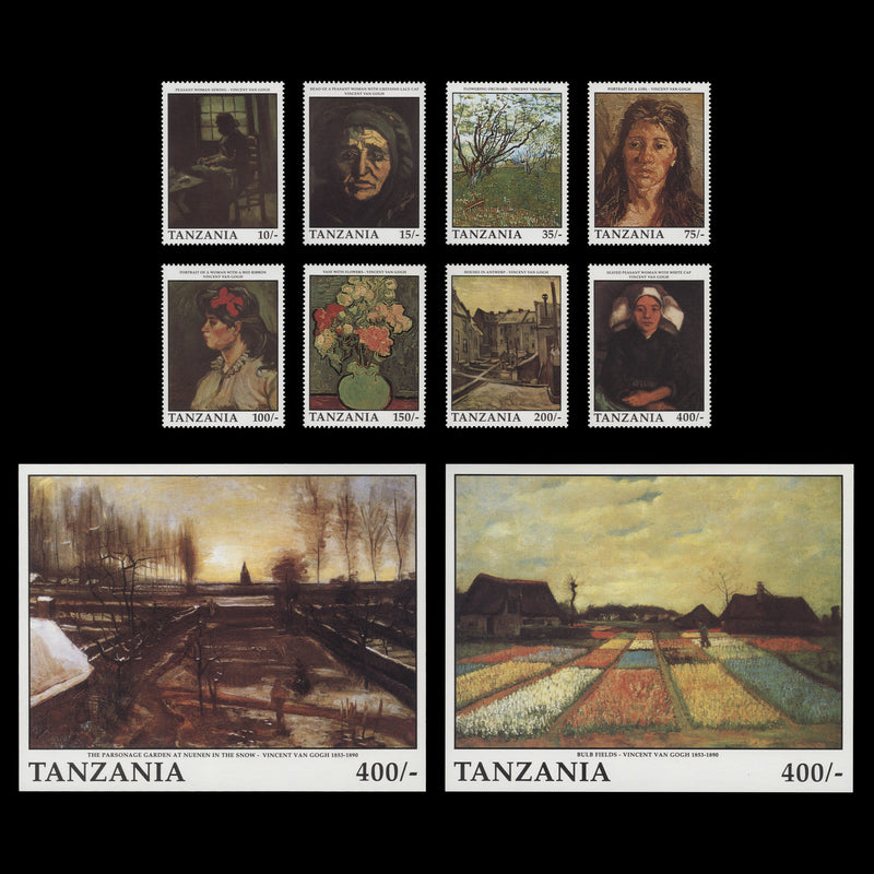 Tanzania 1991(MNH) Vincent van Gough Death Centenary set and miniature sheets