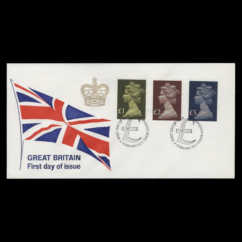 Great Britain 1977 High Value Definitives first day cover, WINDSOR