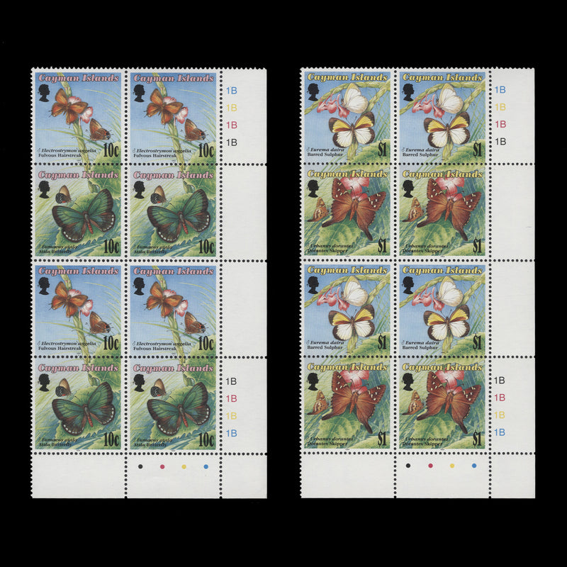 Cayman Islands 1994 (MNH) Butterflies plate blocks