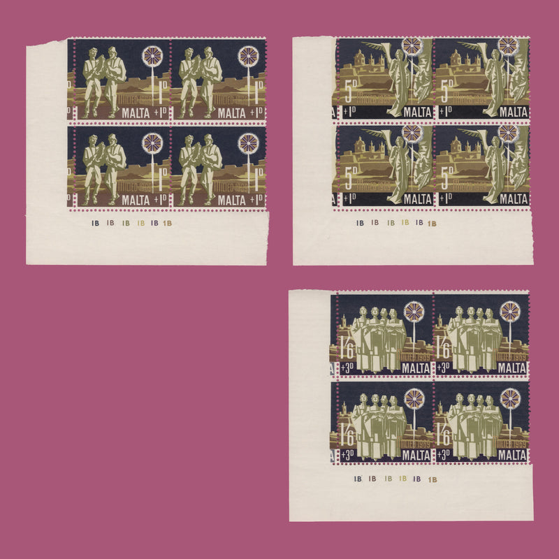 Malta 1969 (MNH) Christmas plate blocks