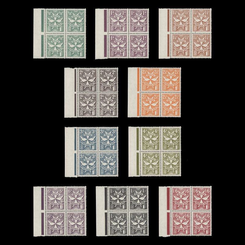 Malta 1968 (MNH) Postage Dues blocks