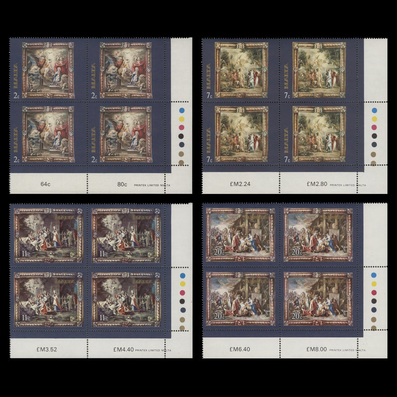 Malta 1977 (MNH) Flemish Tapestries traffic light blocks