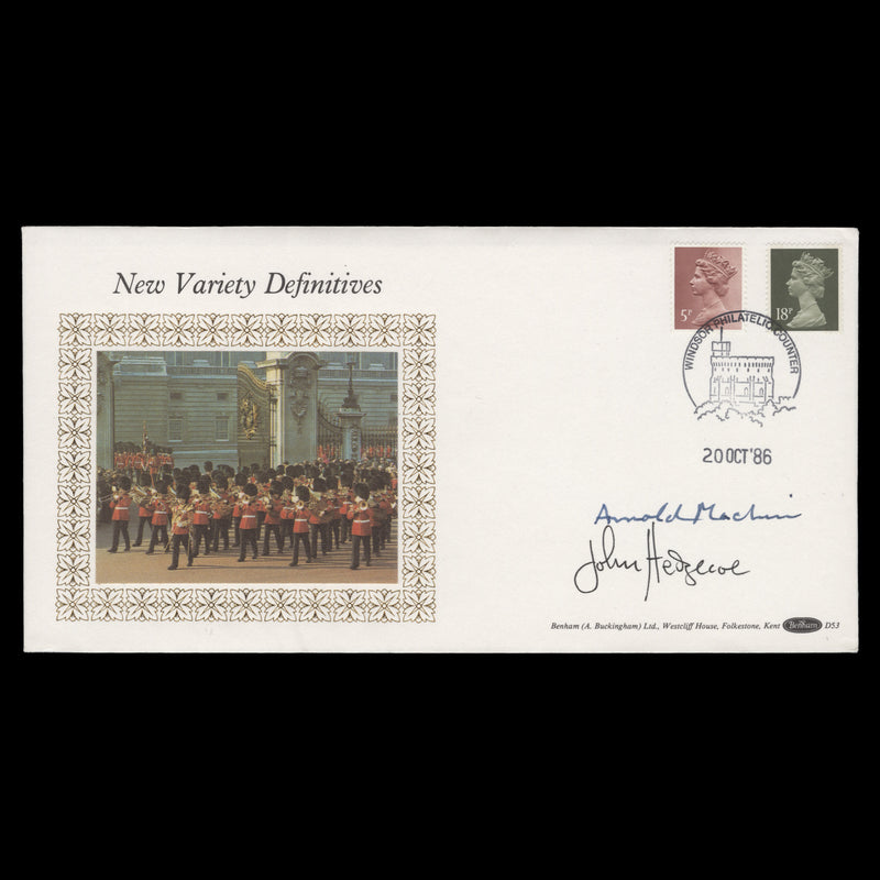 Great Britain 1986 Definitives first day cover signed by Hedgecoe and Machin