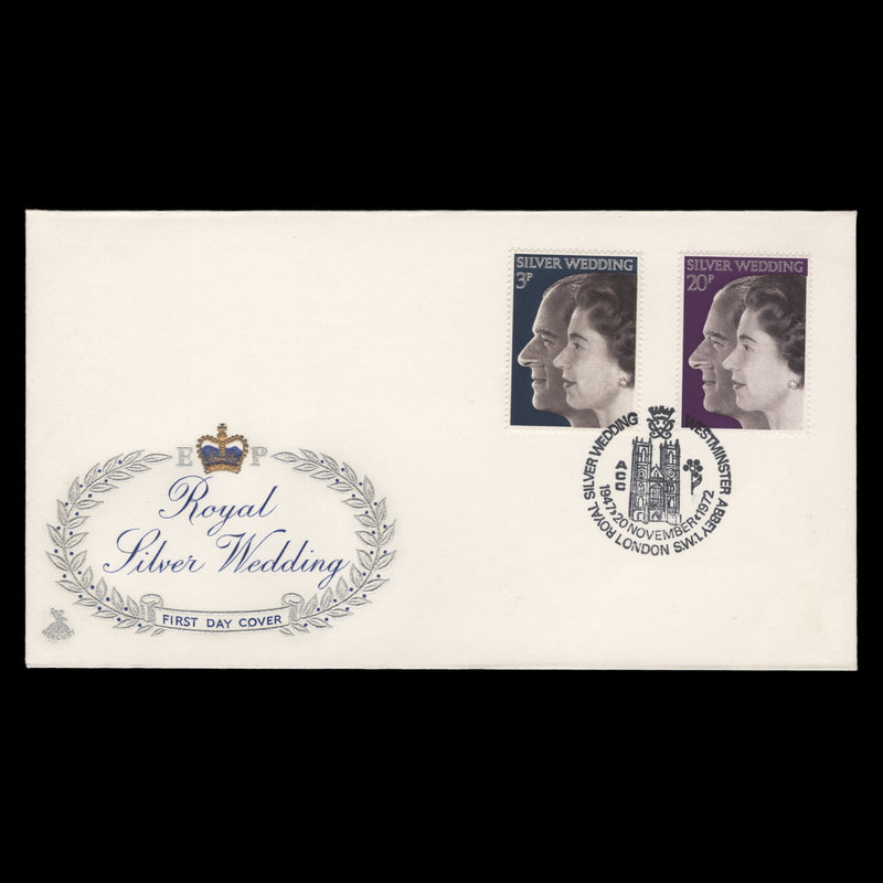 Great Britain 1972 Royal Silver Wedding first day cover, WESTMINSTER ABBEY