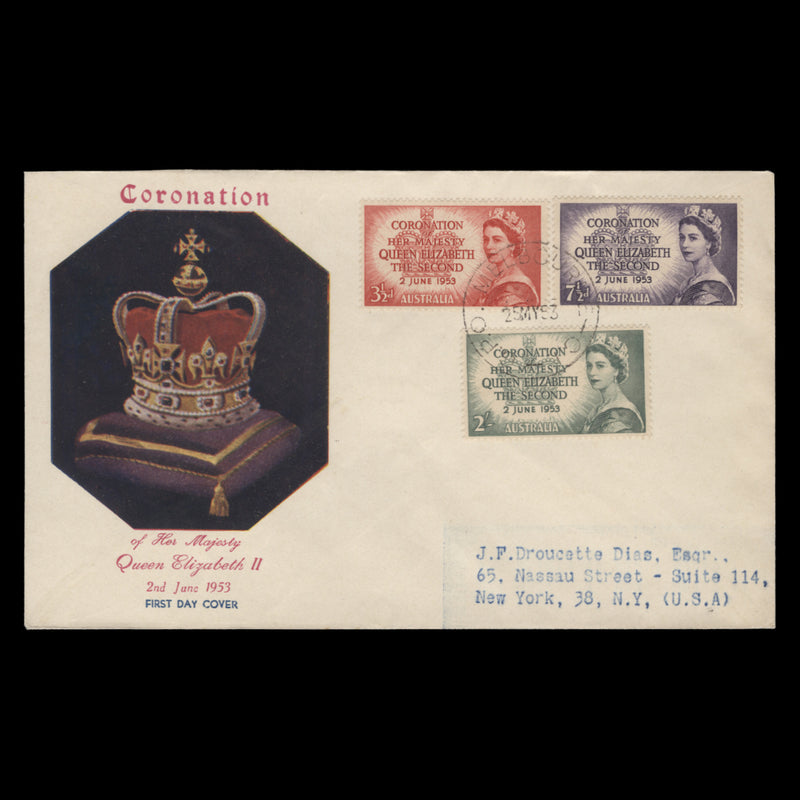 Australia 1953 Coronation first day cover, MELBOURNE