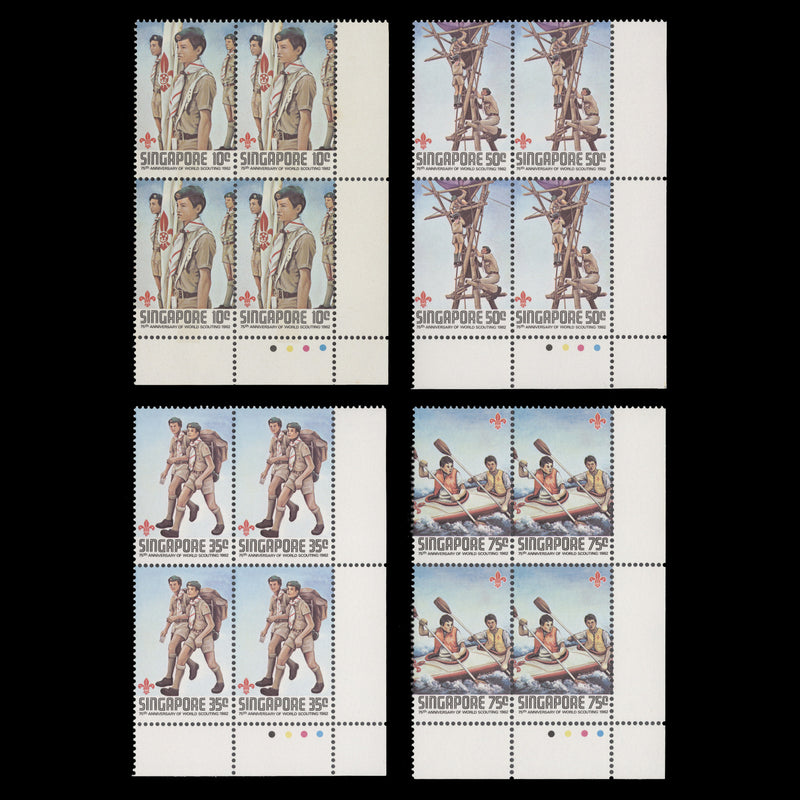 Singapore 1982 (MNH) Boy Scout Movement traffic light blocks