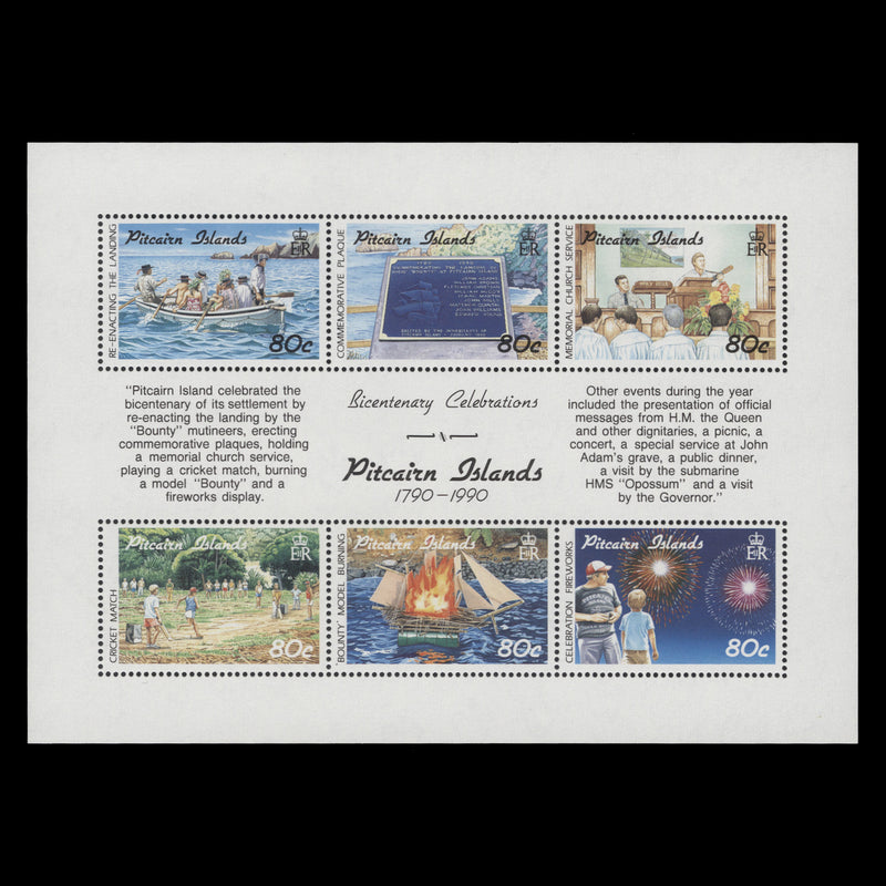 Pitcairn Islands 1991 (MNH) Bicentenary of Settlement sheetlet