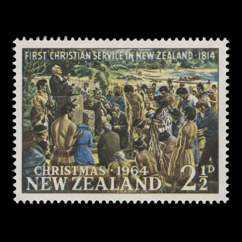 New Zealand 1964 (Error) 2½d Christmas missing red