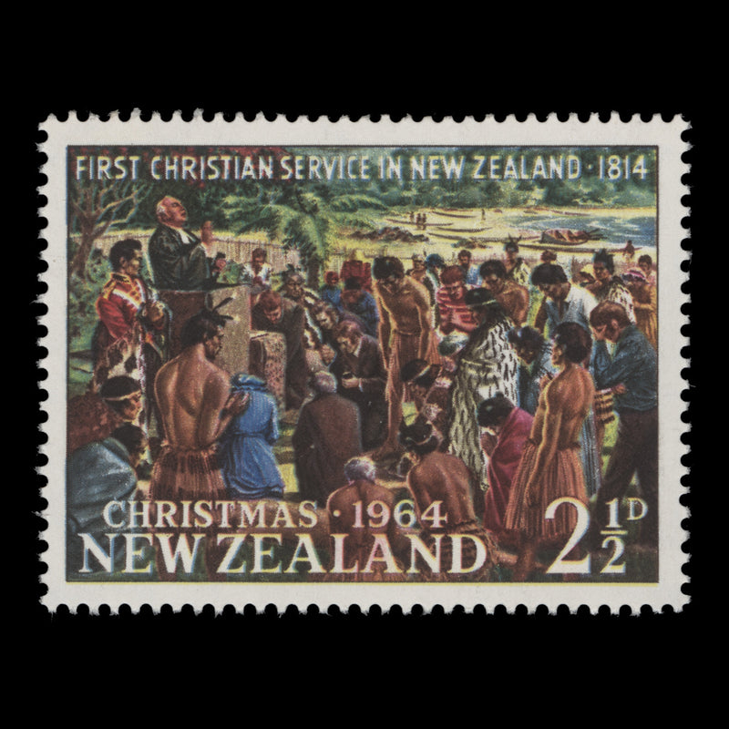 New Zealand 1964 (Variety) 2½d Christmas missing red