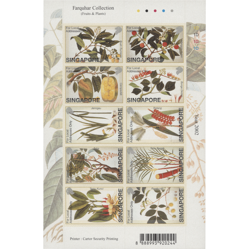 Singapore 2002 (MNH) Natural History Drawings sheetlets