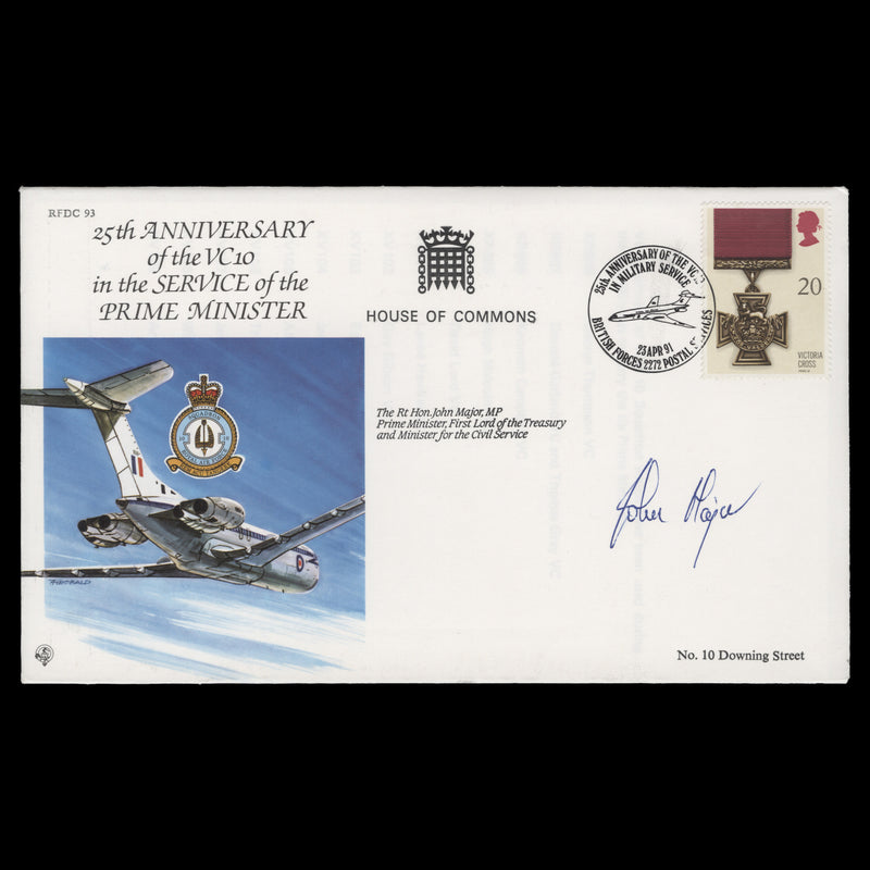 Great Britain 1991 VC10 Anniversary commemorative cover signed by John Major